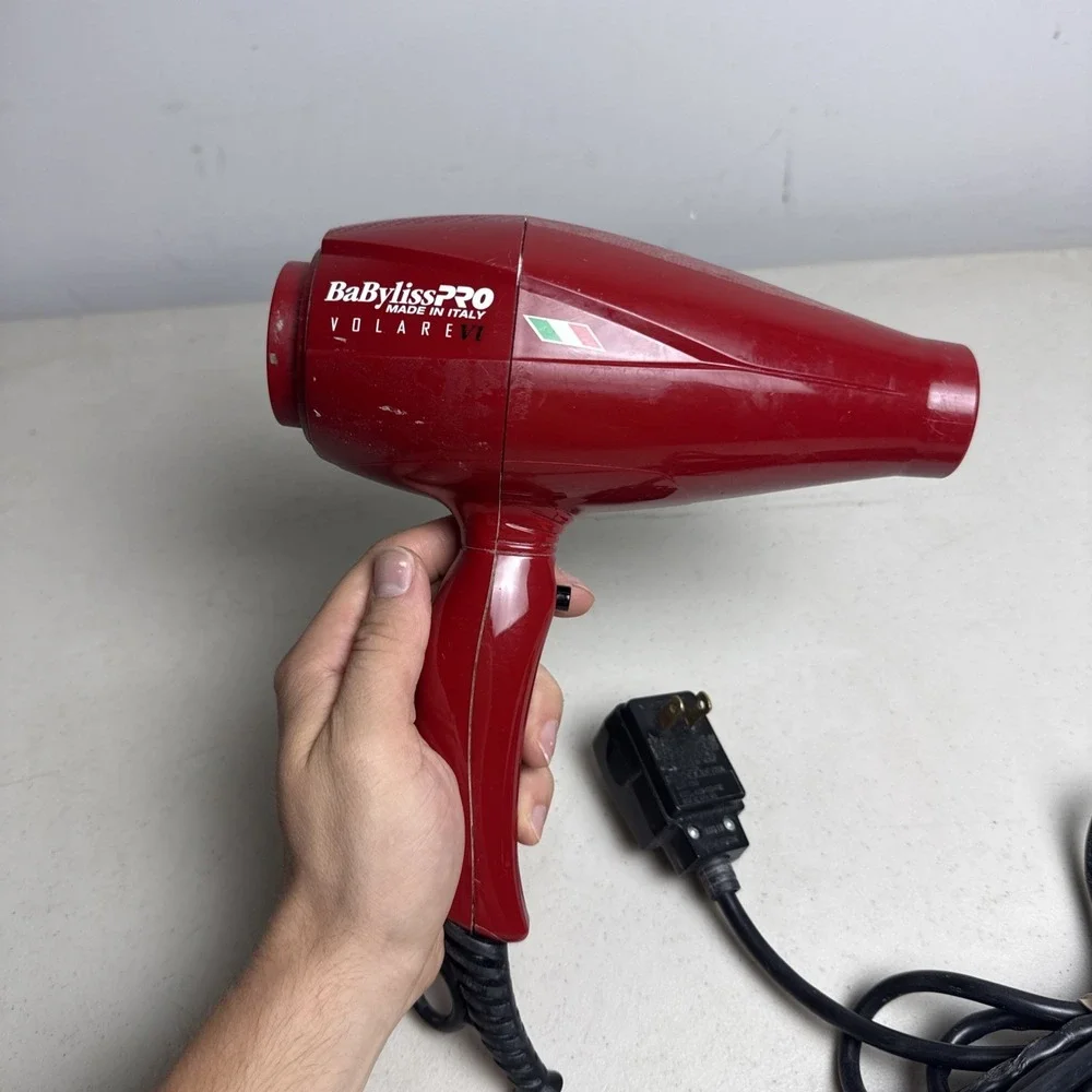 Babyliss Pro Nano Titanium Volare V1 Hair Dryer Blower Full SZ Red Ferrari